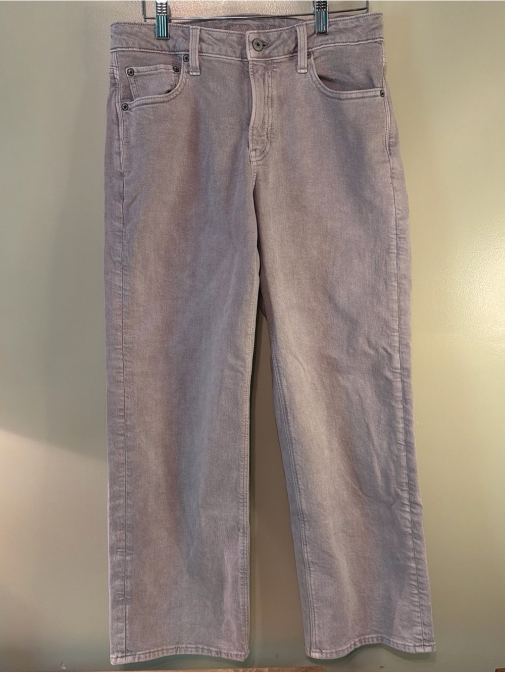 American Eagle Women’s Jeans Size 2 Regular Gray Stretch Denim Slim Straight